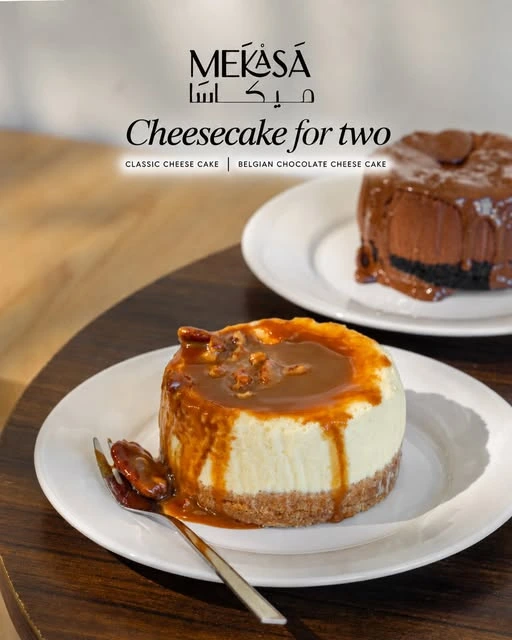 Cheesecake for Two — تشيزكيك كلاسيك وبالشوكولاتة البلجيكية، من منشور ميكاسا